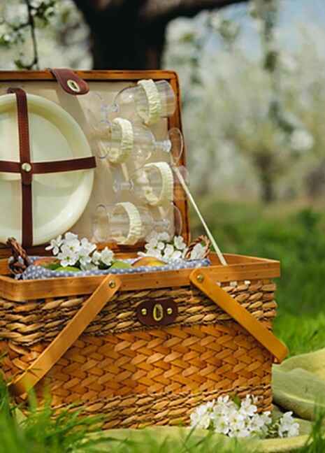Picknickkorb im Freien