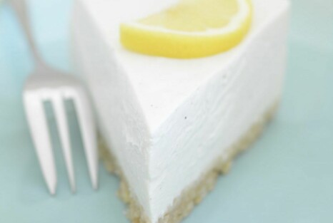 Stück veganer Cheesecake