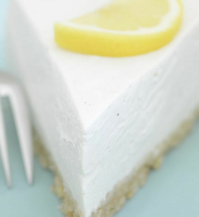 Stück veganer Cheesecake