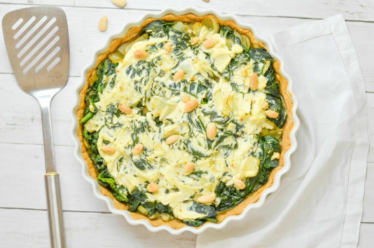 Spinat Quiche ohne Ei