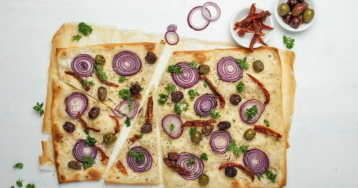 Flammkuchen mediterran Flammkuchen mediterran