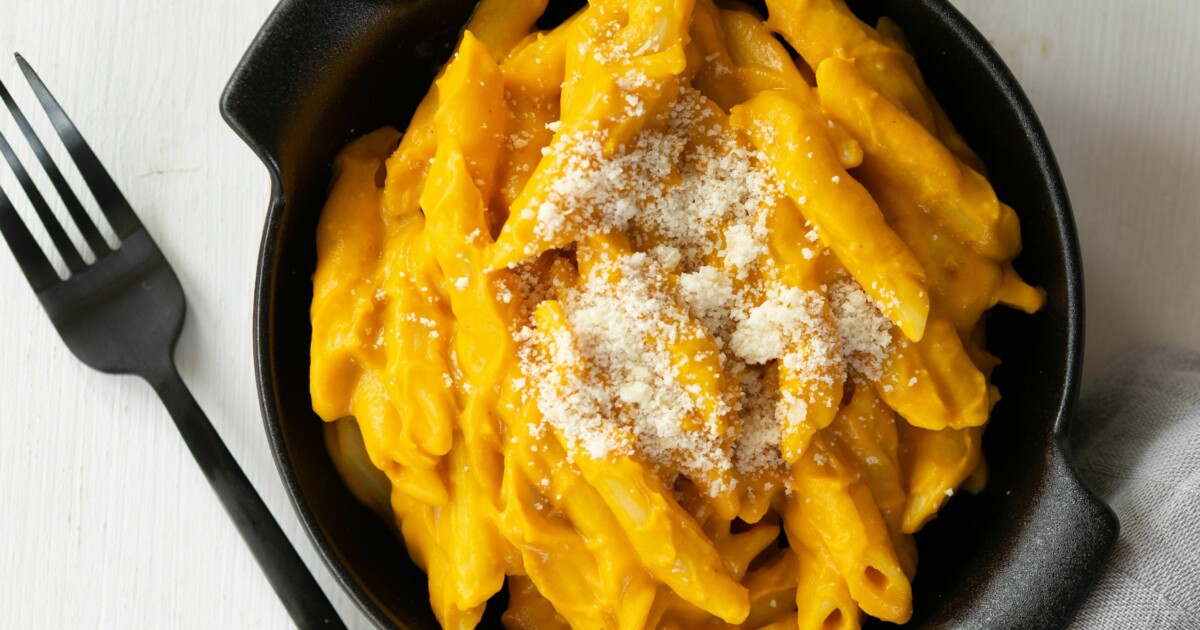 Pasta mit cremiger Kürbissauce