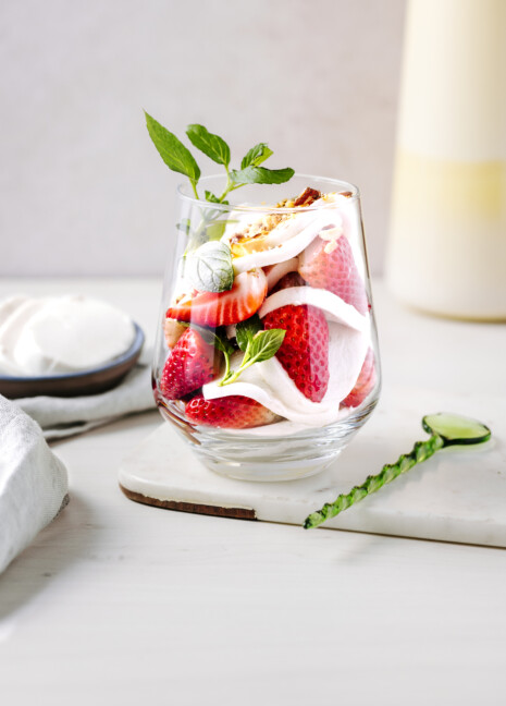 Melonen-Caprese-Dessert