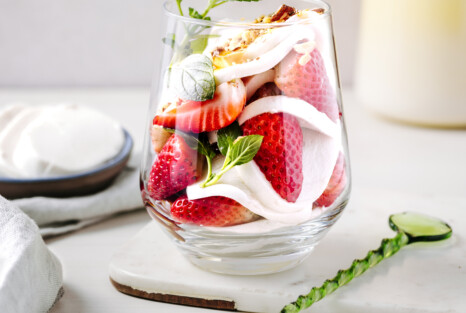 Melonen-Caprese-Dessert