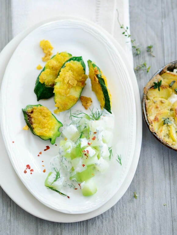 Kartoffel-Zucchini-Auflauf vegan - Knuspriges Kartoffelgratin
