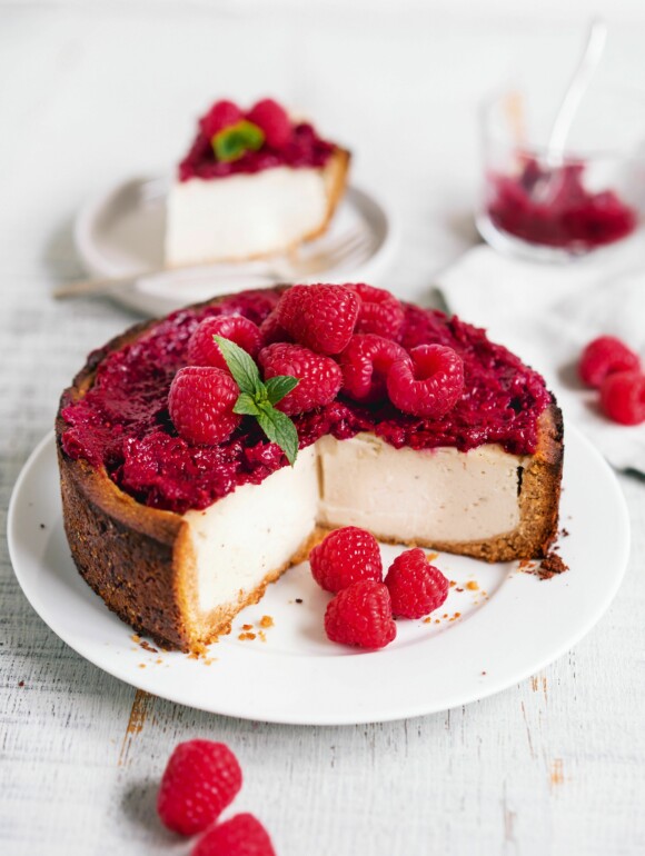 Cheezecake mit Himbeeren