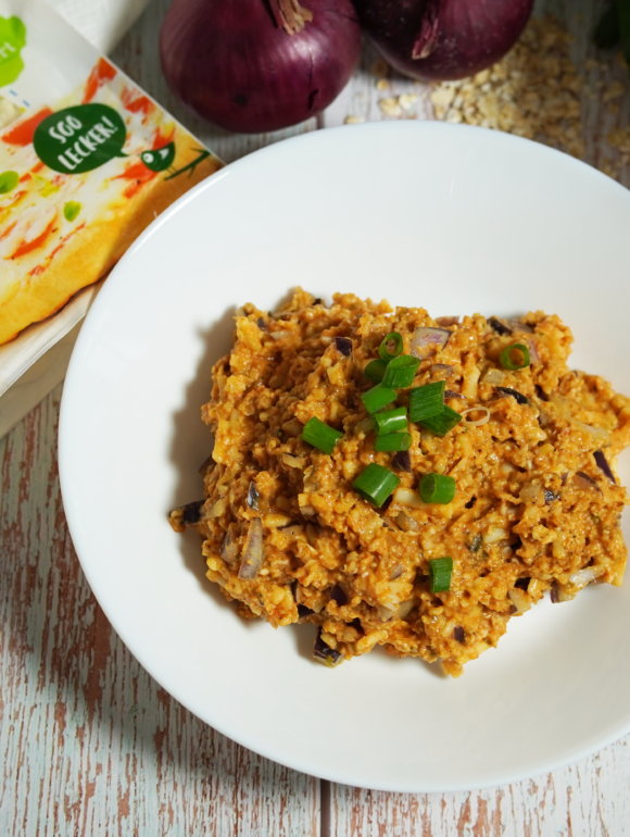 Veganes Hackfleisch aus Haferflocken