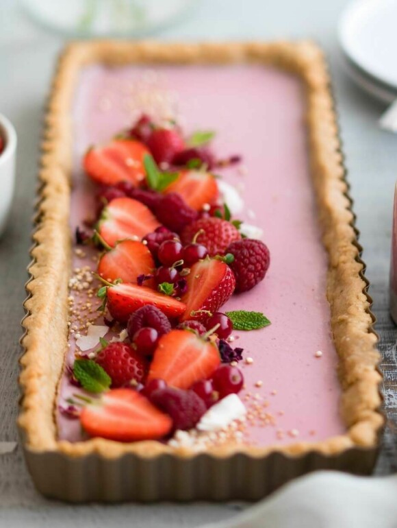 Erdbeer-Tarte vegan