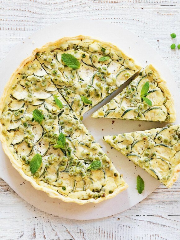 Zucchini-Quiche vegan mit Frischegenuss