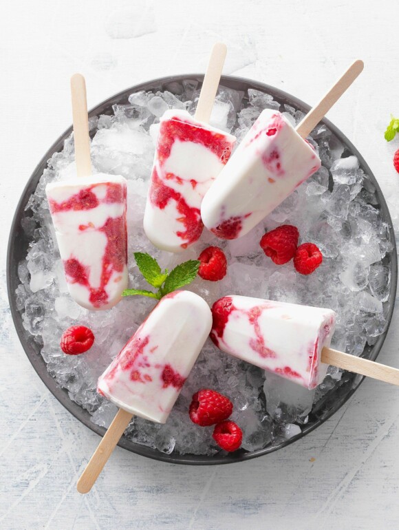 Vegane Himbeer Cheesecake Popsicles