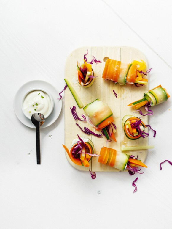 Gemüseröllchen mit Dip