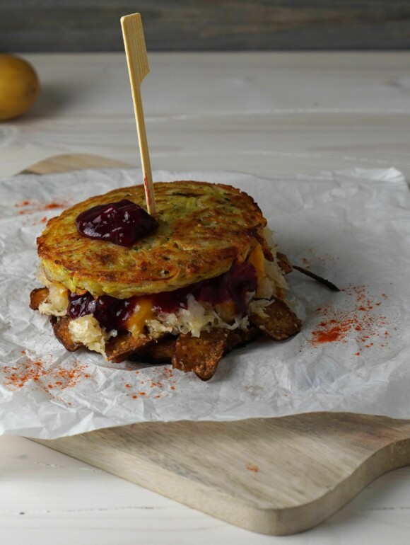 Burger mit Sauerkraut