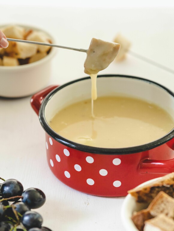 Einfaches Käse-Fondue vegan