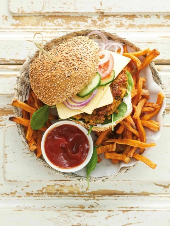 Linsen Burger vegan