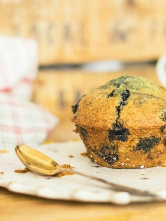 Blaubeer-Muffins vegan mit Joghurt