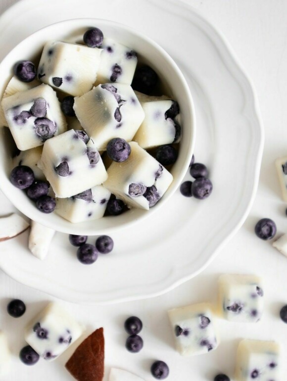 Vegane Blueberry Cheesecake Bites