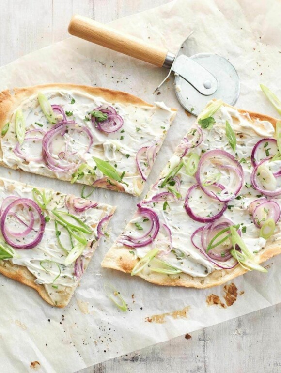 Flammkuchen mit Zwiebeln - Vegan