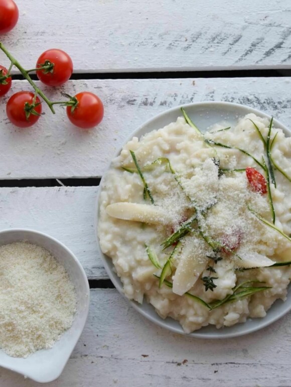 Spargelrisotto vegan