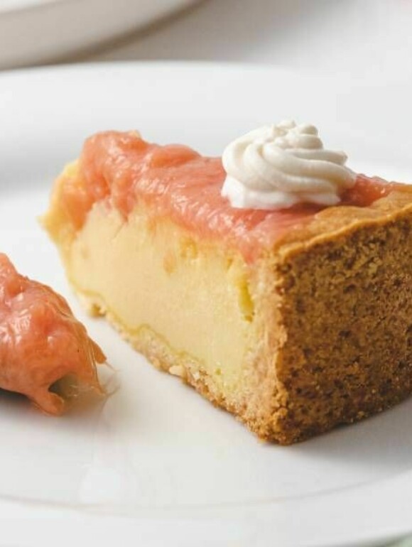 veganer Rhabarber Cheesecake