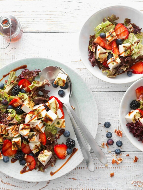 Obstsalat vegan mit Grill & Pfannengenuss