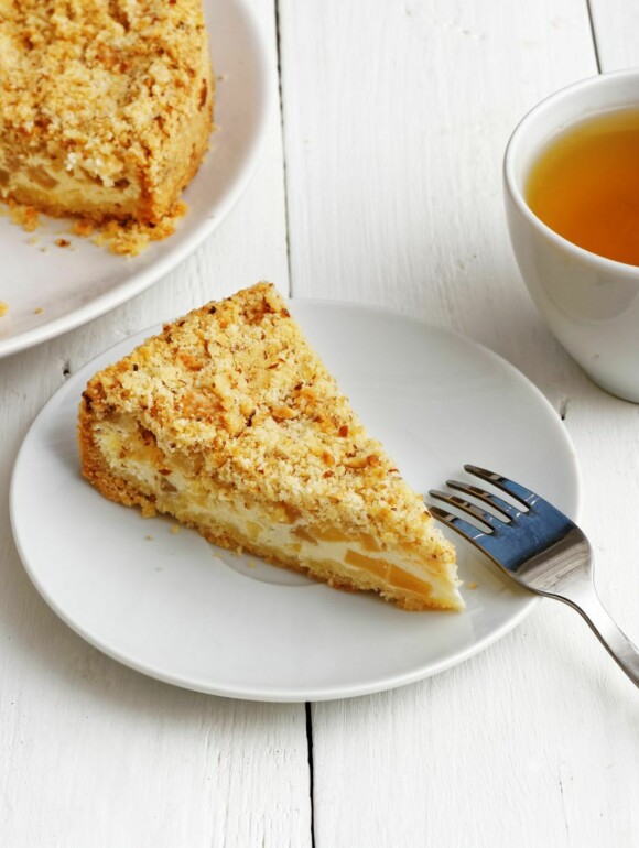 Veganer Apfel-Quark-Streuselkuchen