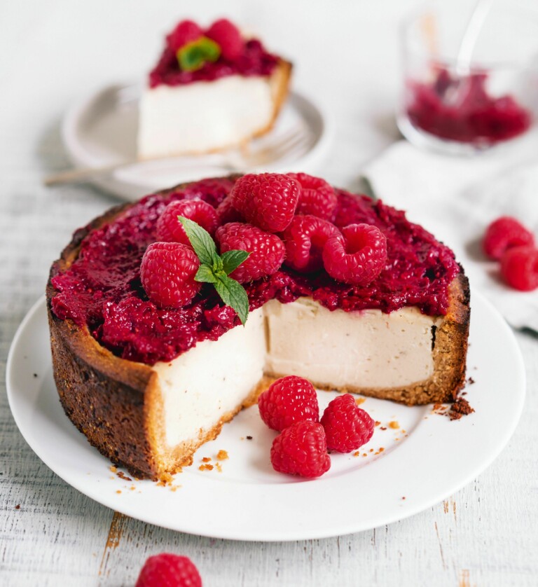 Cheezecake mit Himbeeren