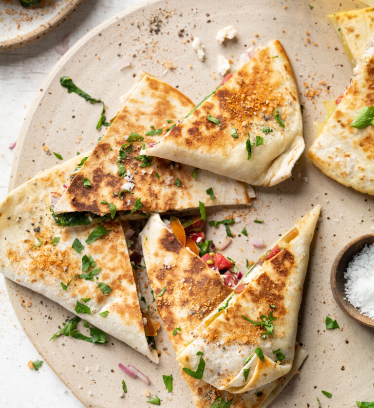 Mediterrane Quesadilla mit Hirtengenuss