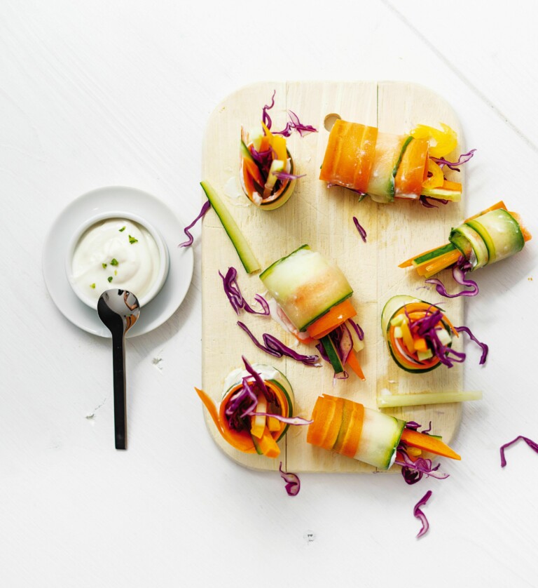 Gemüseröllchen mit Dip