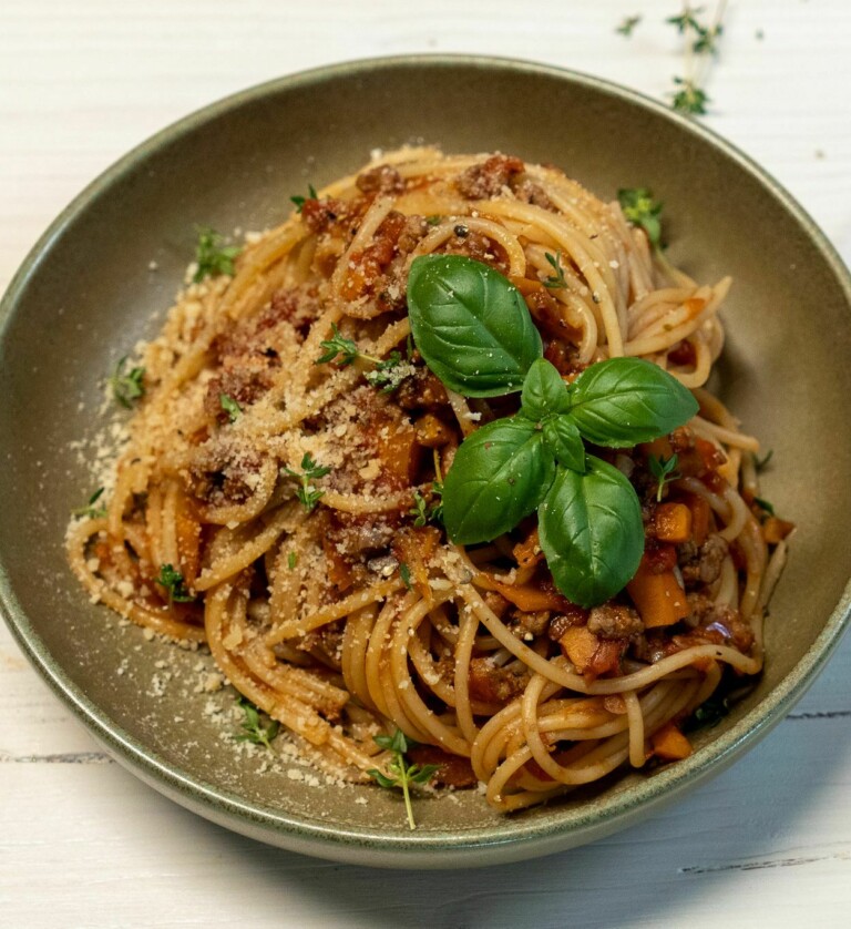 Pflanzliche Spaghetti Bolognese