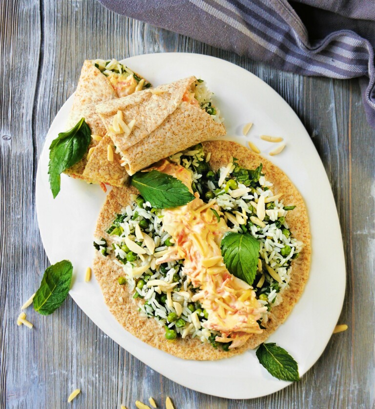 Vegane Reiswraps mit Möhren-Frischegenusscreme