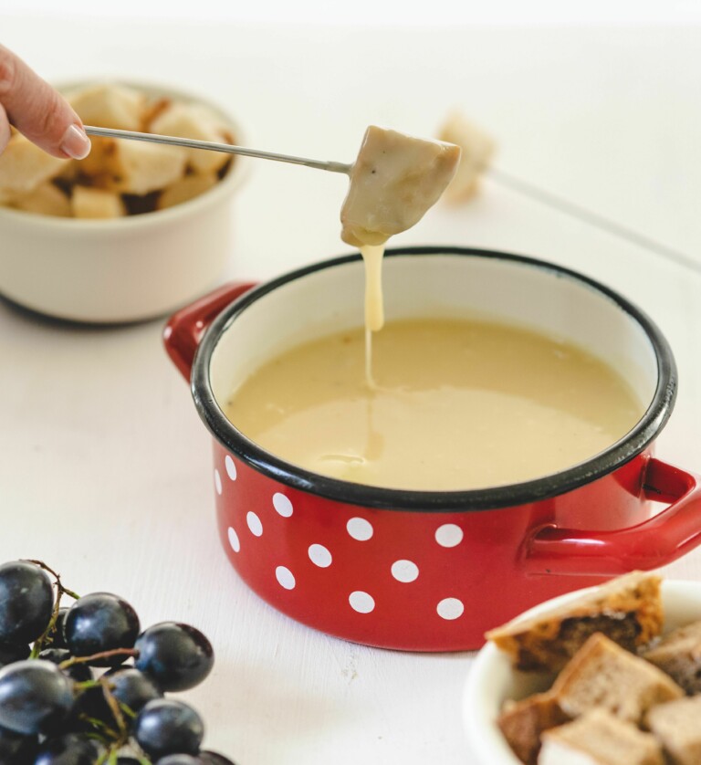 Einfaches Käse-Fondue vegan