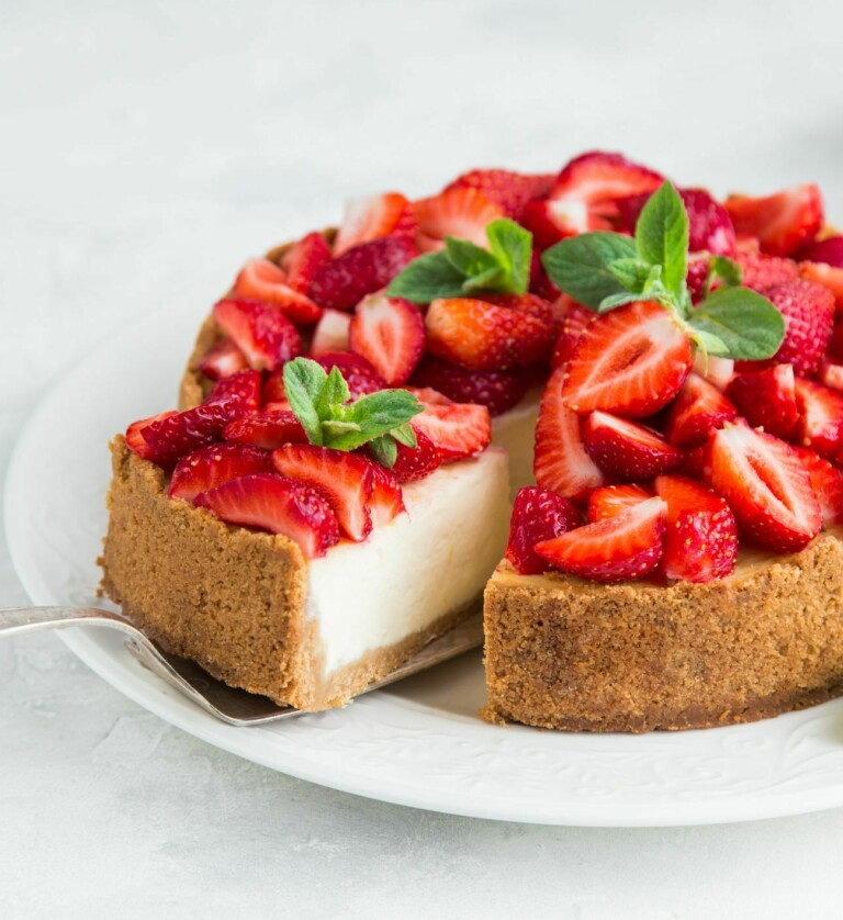 Veganer Erdbeer Cheesecake