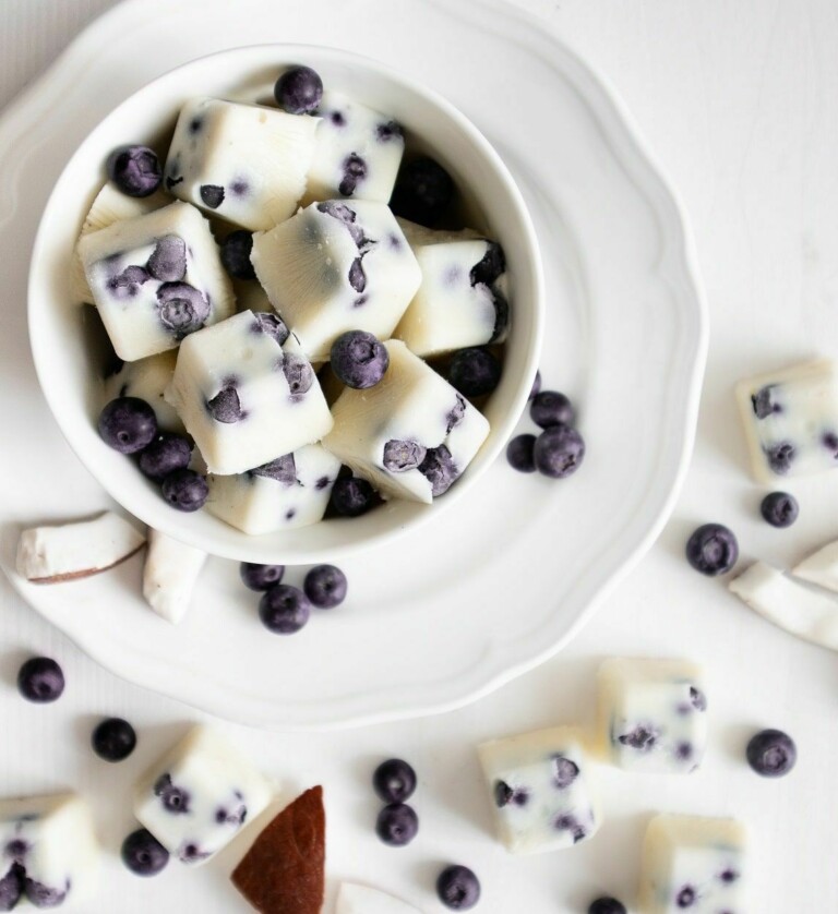 Vegane Blueberry Cheesecake Bites
