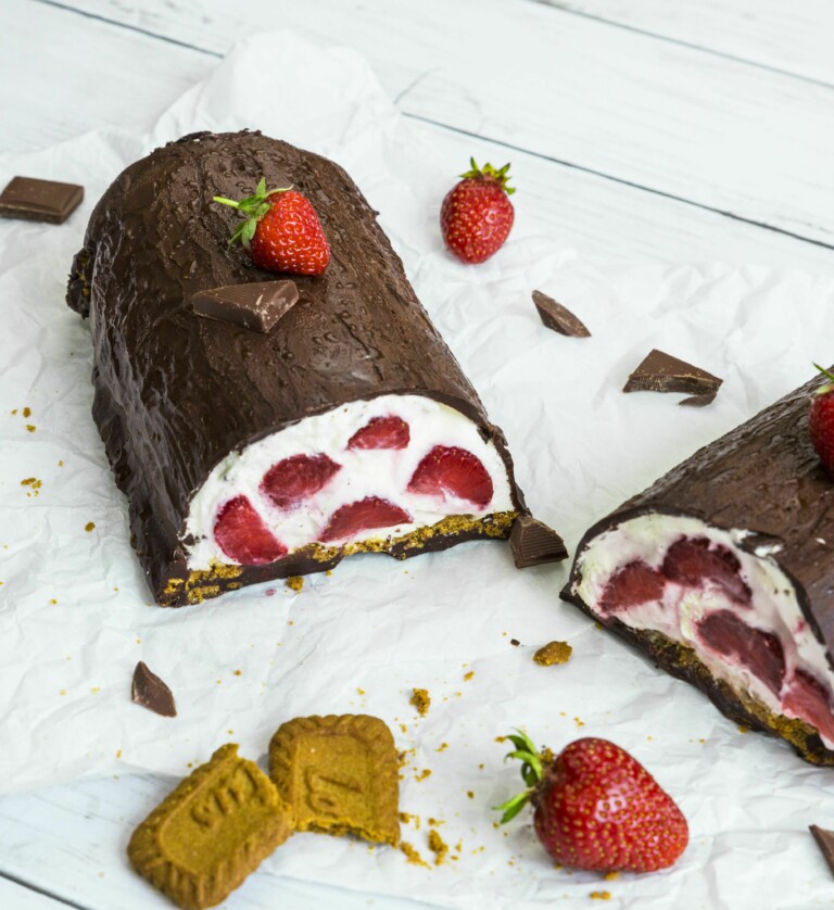 cremige Erdbeer-Torte vegan